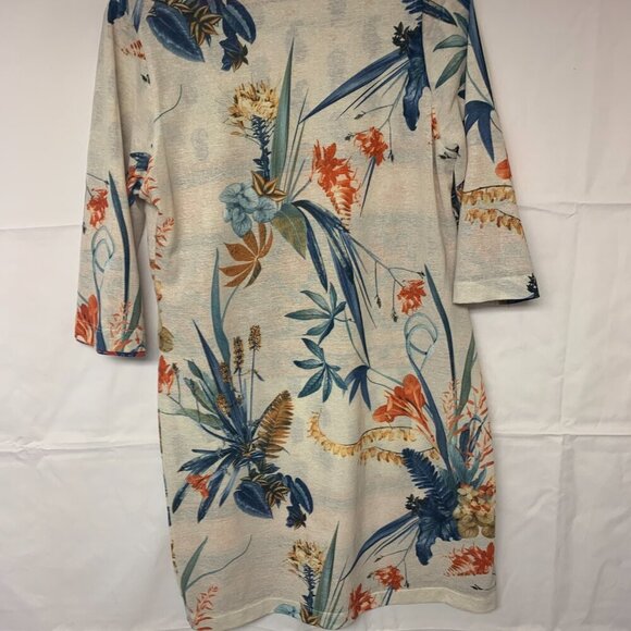 Nally & Millie reversible dress SZ L shift Pullon style unique print made in USA - Picture 2 of 11